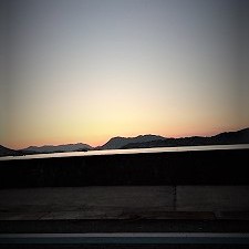 尾道　因島　しまなみ海道 夕焼け