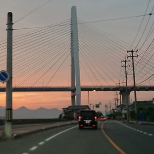 しまなみ海道の夕暮れ